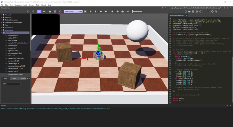 Fichier:Interface webots.png
